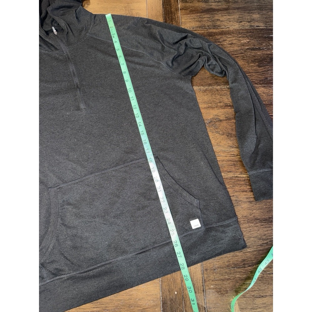 Vuori Men's XL Ponto Performance Half Zip Hoodie Black 1/2 Zip V244 Dream Knit - Picture 9 of 9